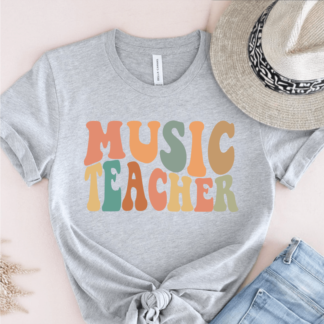 T-Shirt Grey / S Music Teacher Fall Colors T-Shirt