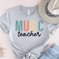 T-Shirt Grey / S Music Teacher Pastel Block T-Shirt