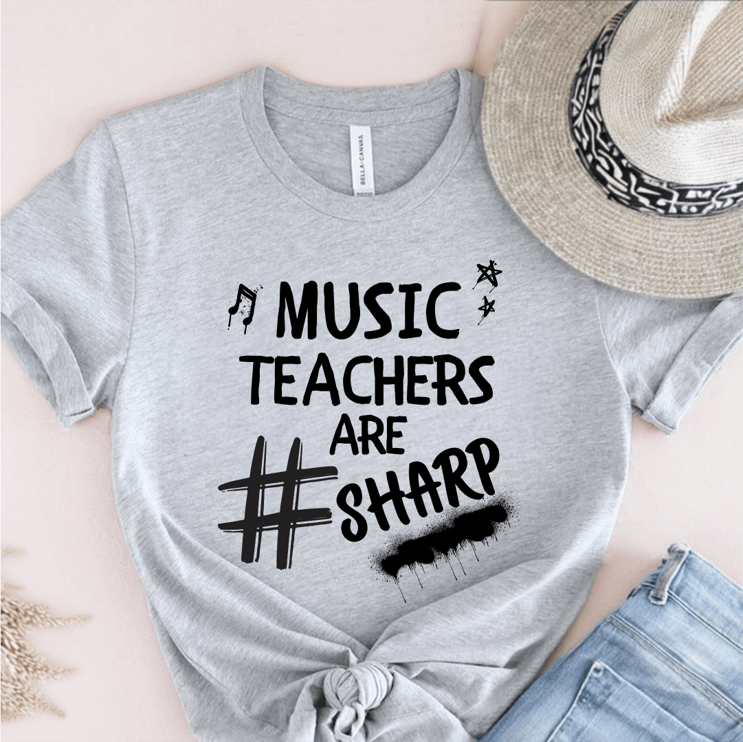 T-Shirt Grey / S Music Teachers Are Sharp T-Shirt