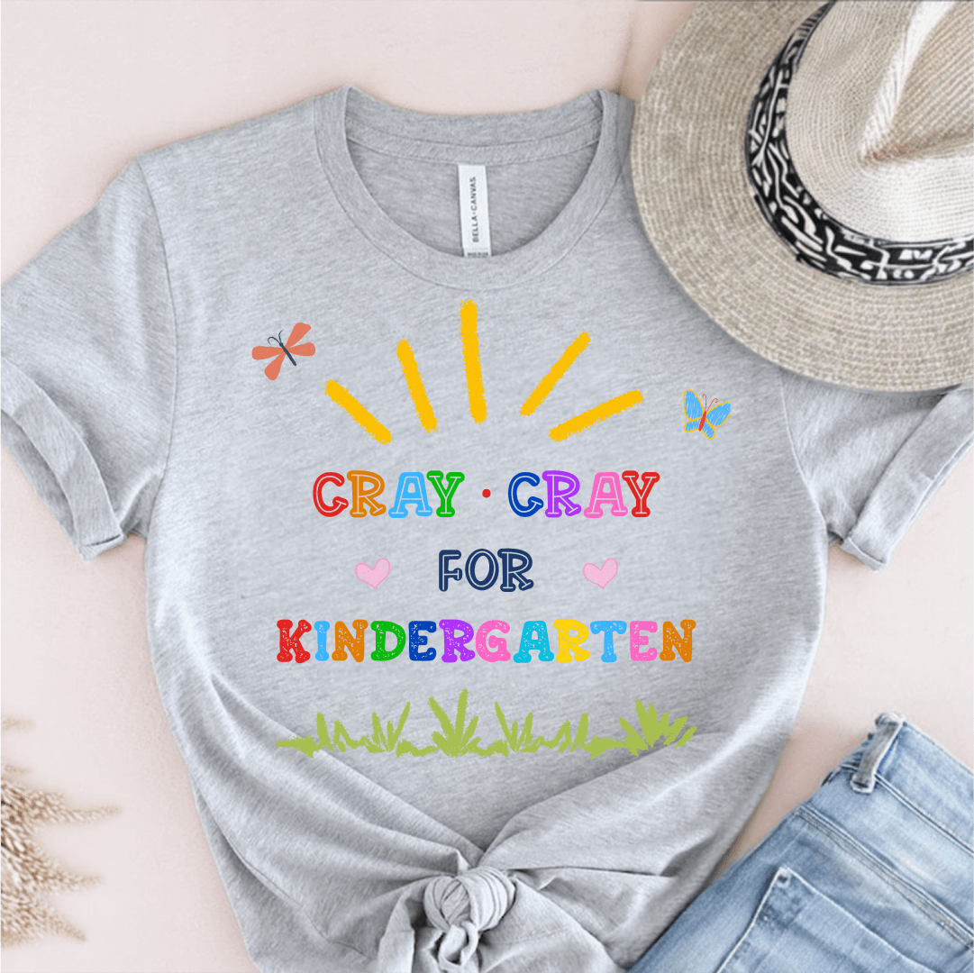 T-Shirt Grey / S Personalized Cray Cray For Grade Butterfly Colorful T-Shirt