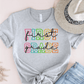 T-Shirt Grey / S Personalized Grade College and Cursive Pastel T-Shirt
