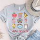T-Shirt Grey / S Personalized Name Cute Pastel Stickers T-Shirt