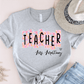T-Shirt Grey / S Personalized Teacher Name Floral Block Design T-Shirt