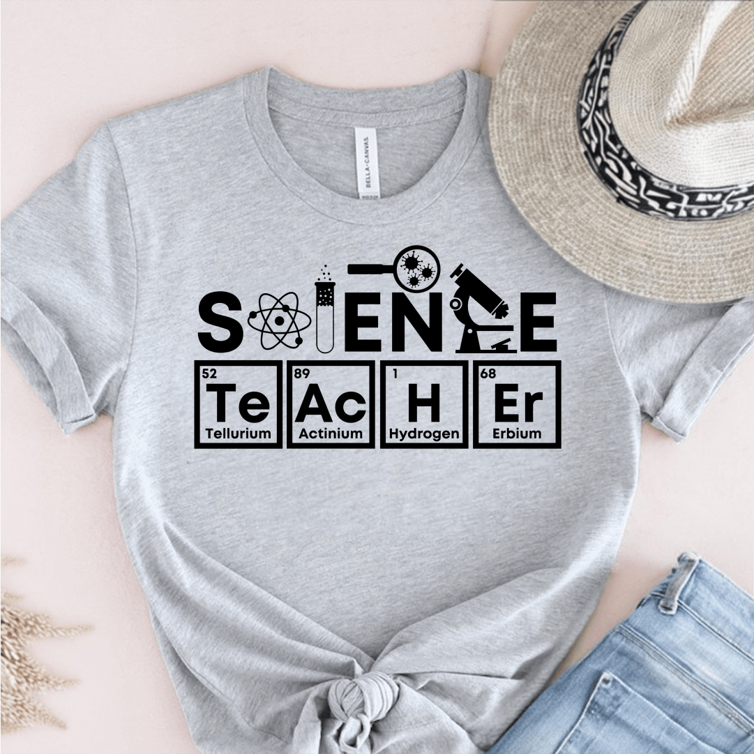 T-Shirt Grey / S Science Teacher Periodic Table T-Shirt