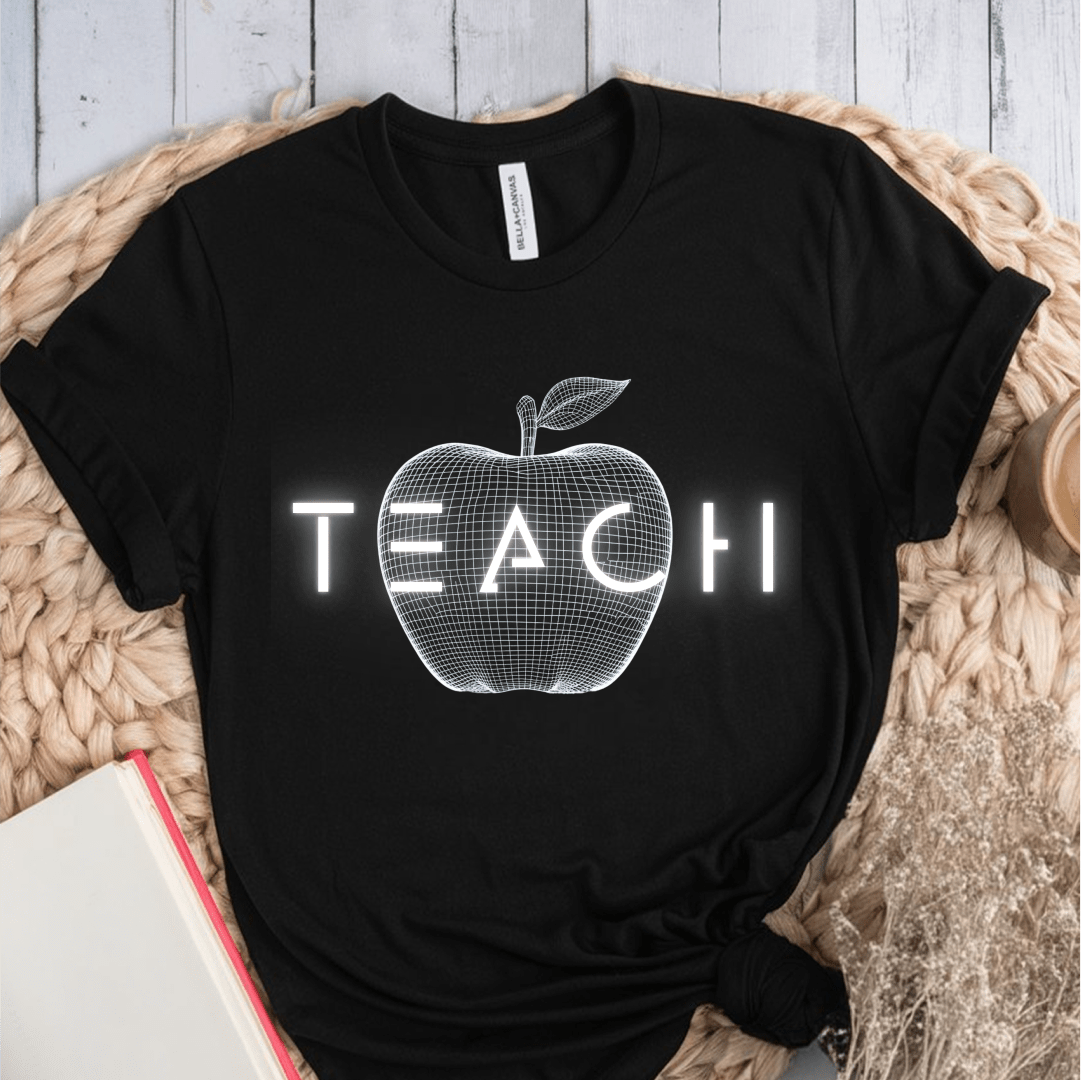 T-Shirt Grey / S Teach Futuristic Apple T-Shirt