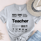 T-Shirt Grey / S Teacher GMO Description T-Shirt