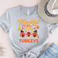 T-Shirt Grey / S Thankful For My Little Turkeys 3 Turkeys T-Shirt