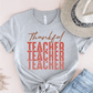 T-Shirt Grey / S Thankful Teacher Multiple Pink T-Shirt