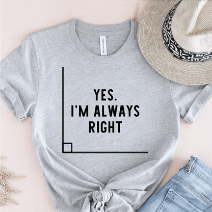 T-Shirt Grey / S Yes I'm Always Right T-Shirt