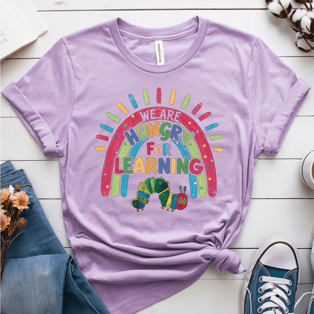 T-Shirt Heather Prism Lilac / S We Are Hungry For Learning T-Shirt