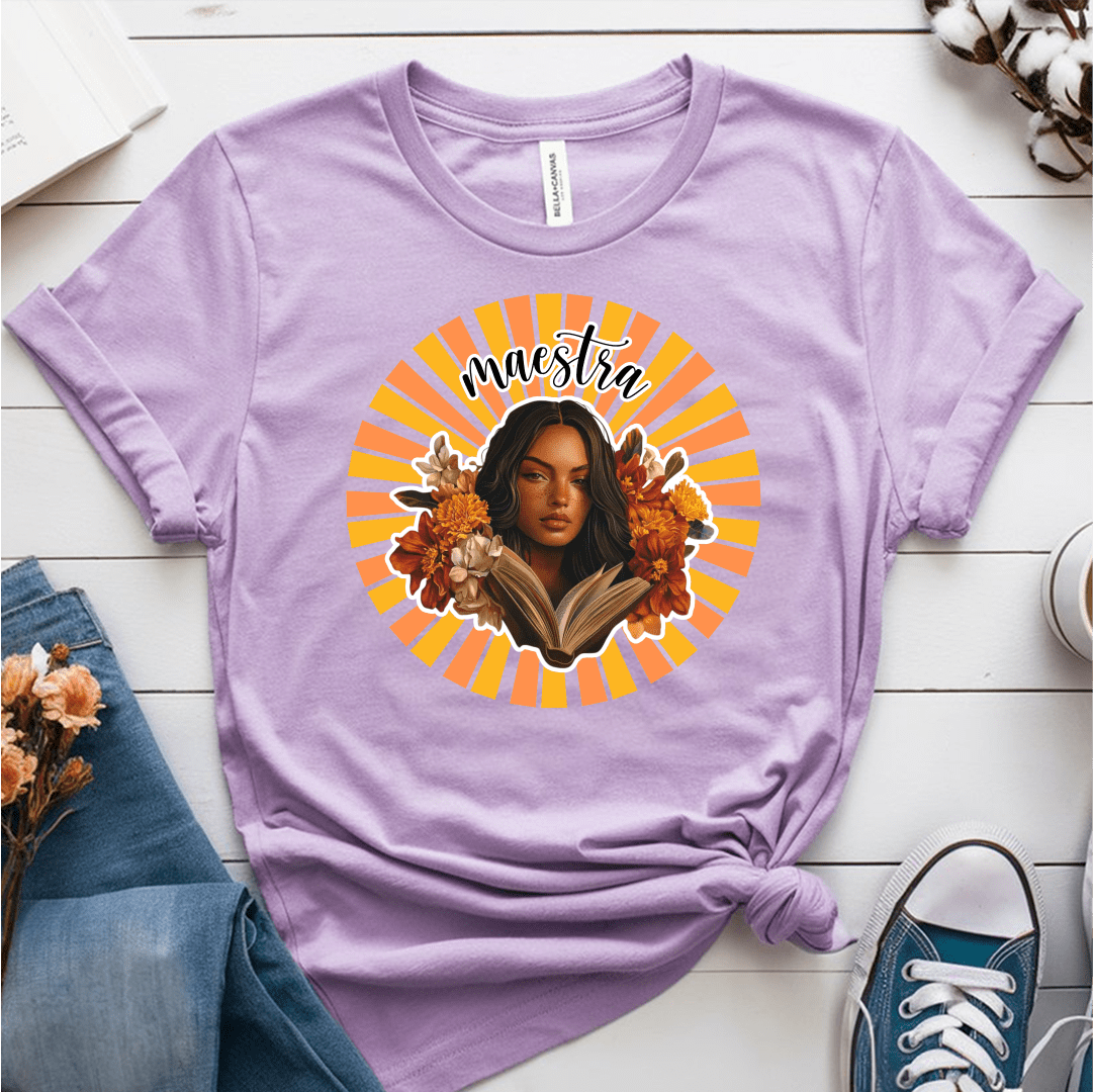 T-Shirt Heather Prism Lilac / XS Maestra Girl Flowers T-Shirt