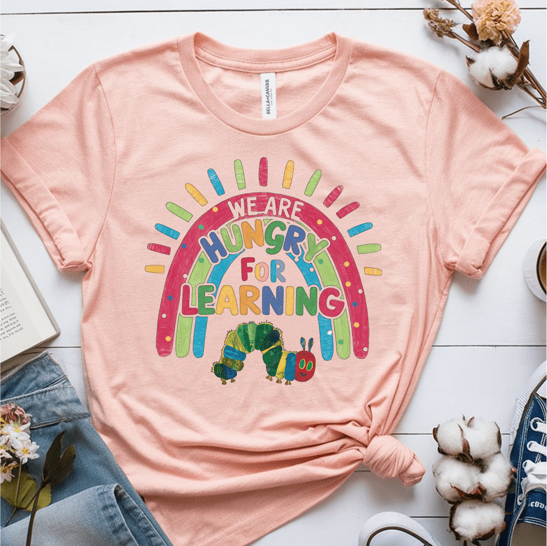 T-Shirt Heather Prism Peach / S We Are Hungry For Learning T-Shirt