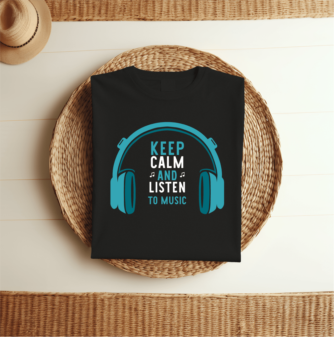 T-Shirt Keep Calm And Listen To Music T-Shirt