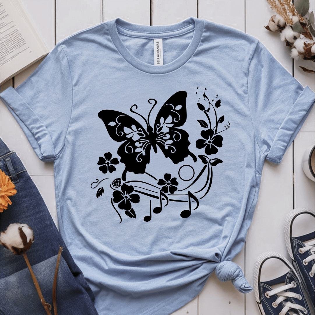 T-Shirt Light Blue / S Butterfly Note T-Shirt