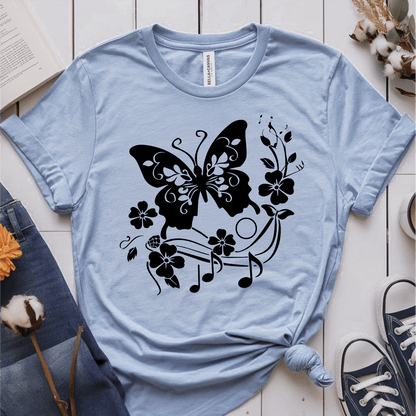 T-Shirt Light Blue / S Butterfly Note T-Shirt