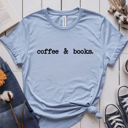 T-Shirt Light Blue / S Coffee & Books T-Shirt