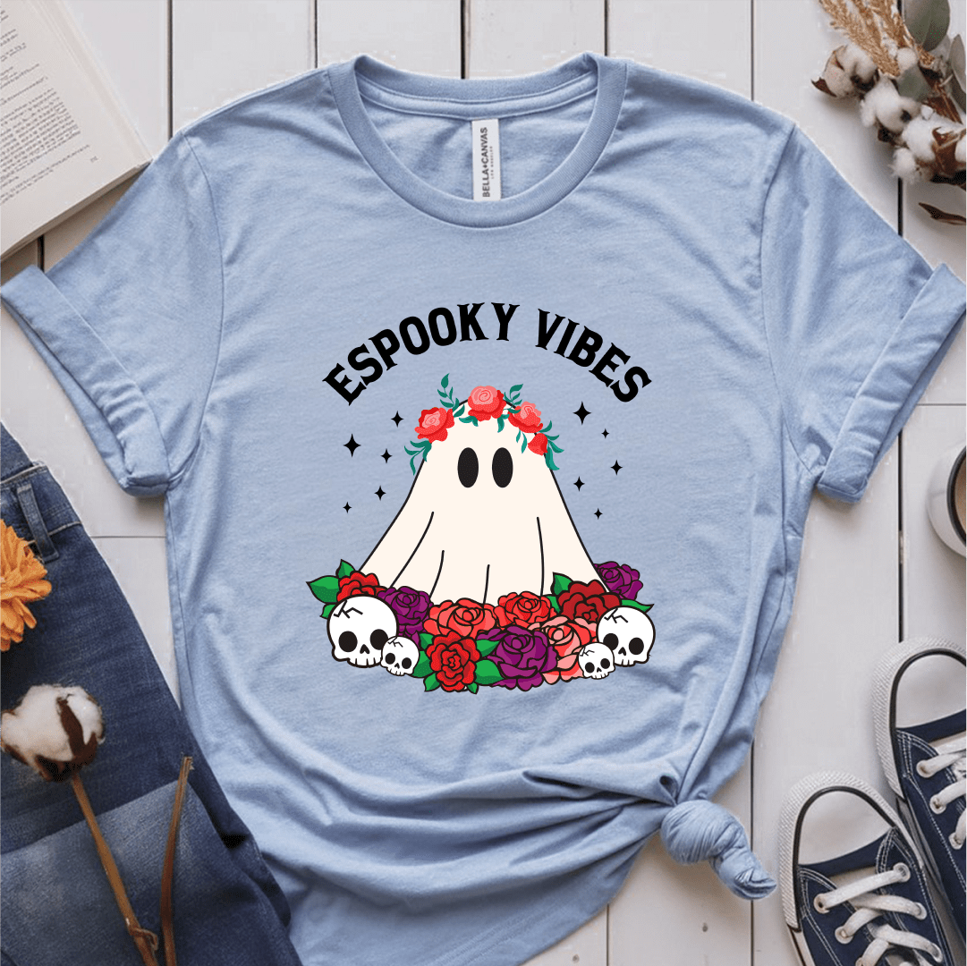 T-Shirt Light Blue / S Espooky Vibes Ghost T-Shirt