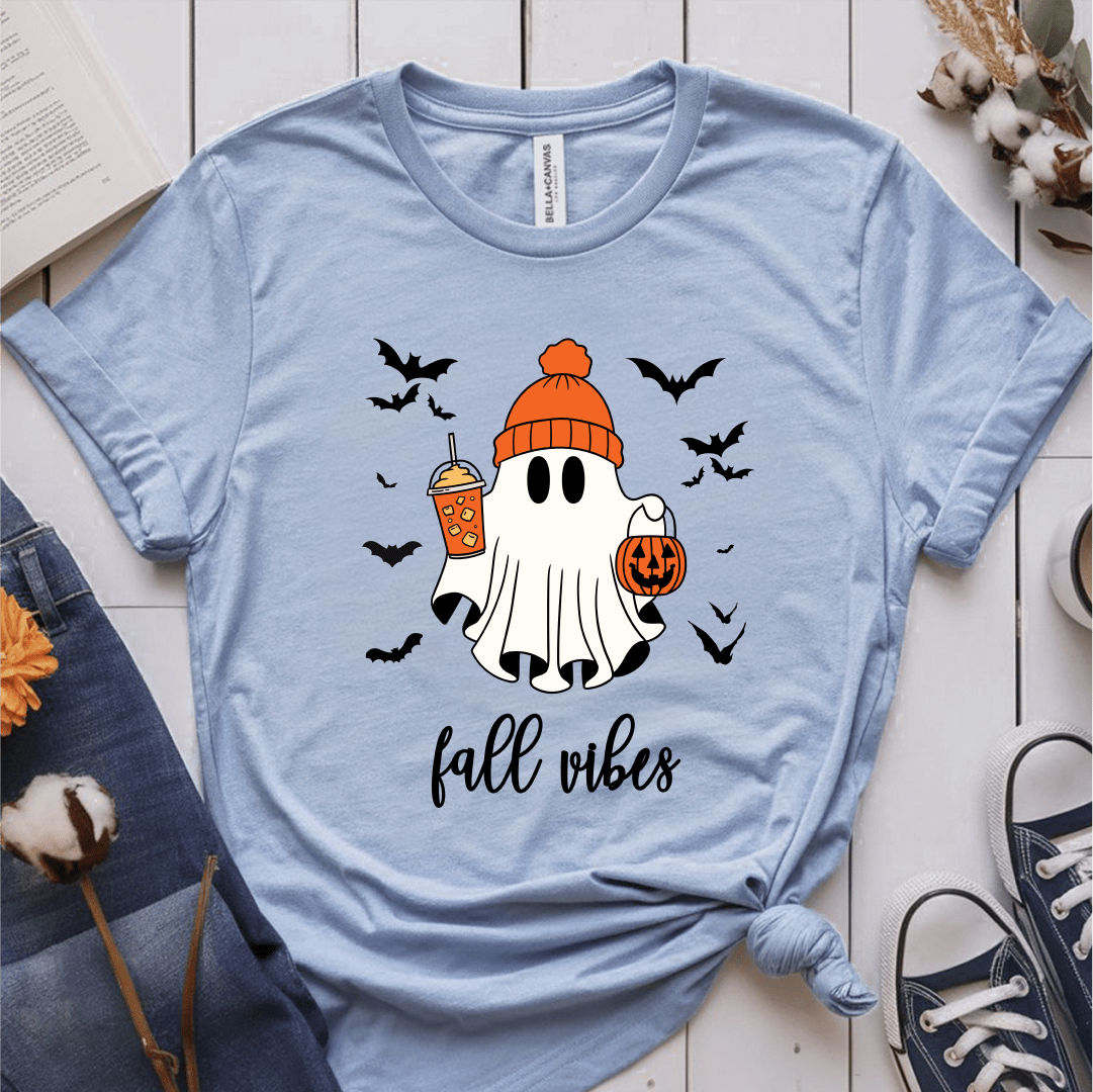 T-Shirt Light Blue / S Ghost Fall Vibes T-Shirt