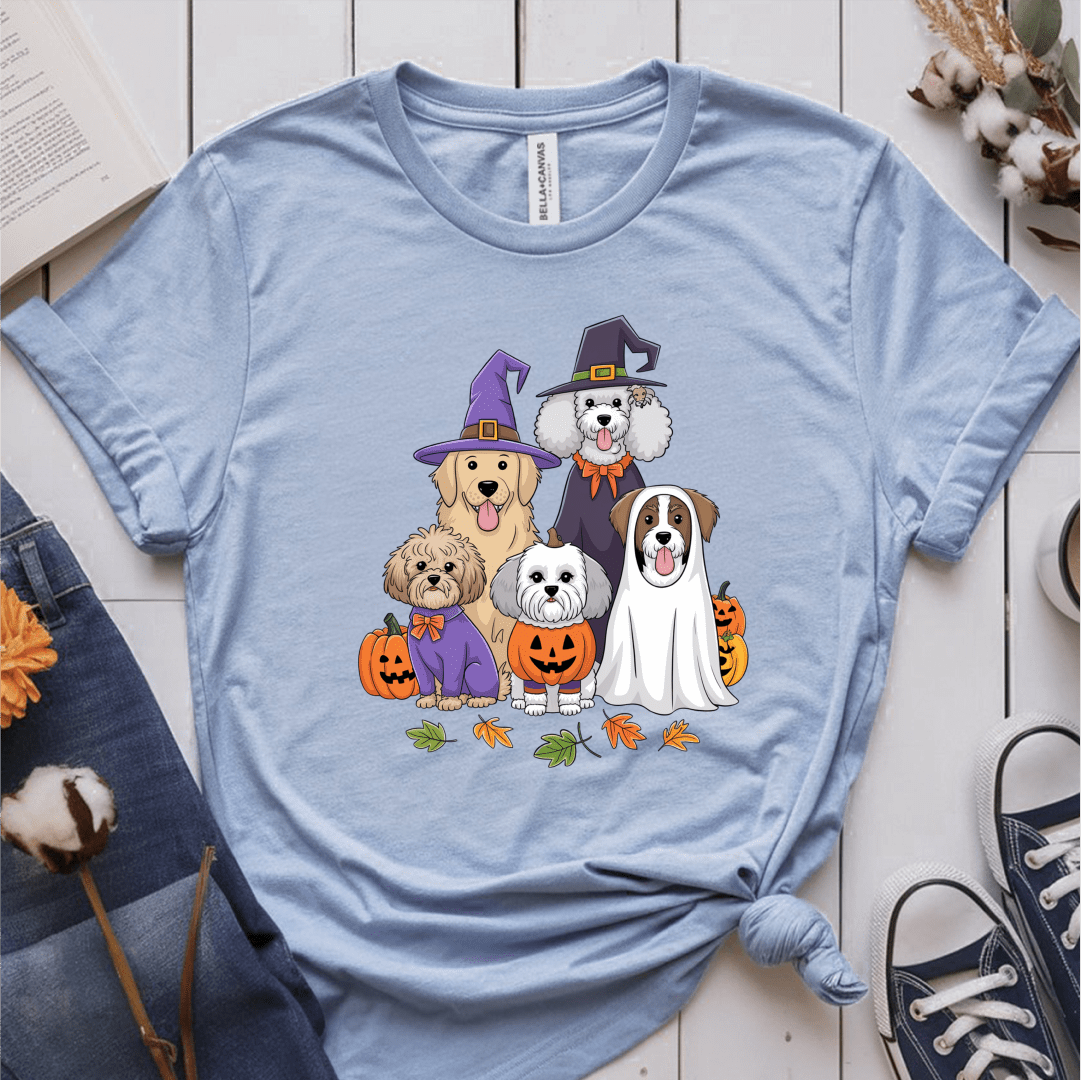 T-Shirt Light Blue / S Halloween Dogs T-Shirt