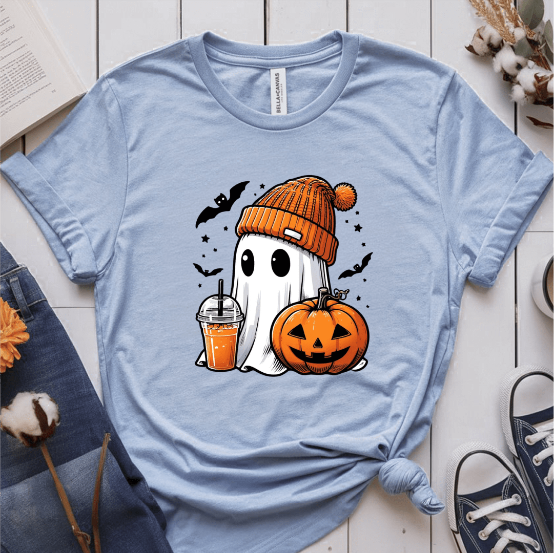 T-Shirt Light Blue / S Halloween Ghost Fall T-Shirt