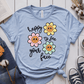 T-Shirt Light Blue / S Happy To See Your Face Flowers T-Shirt