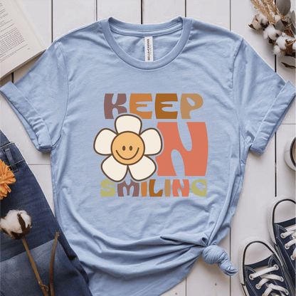 T-Shirt Light Blue / S Keep On Smiling T-Shirt