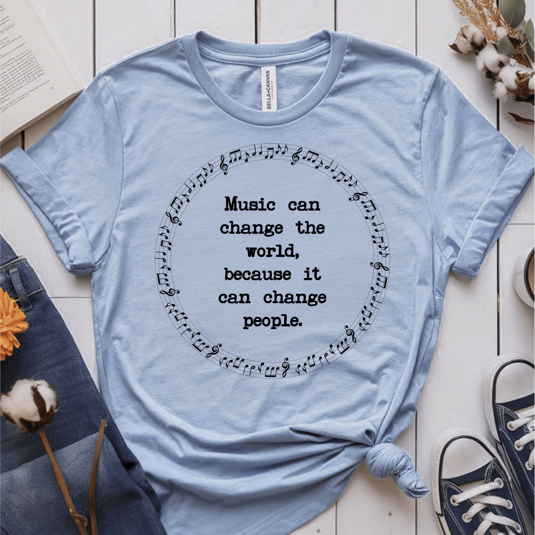 T-Shirt Light Blue / S Music Can Change The World T-Shirt