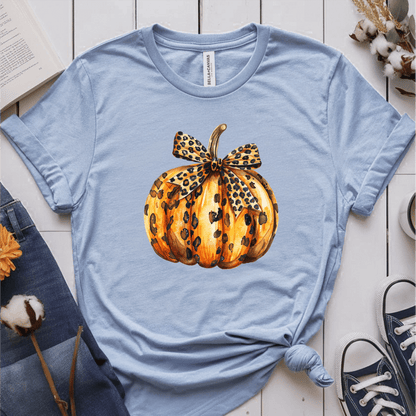 T-Shirt Light Blue / S Pumpkin Leopard T-Shirt