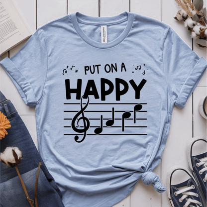 T-Shirt Light Blue / S Put On A Happy Face (Music) T-Shirt