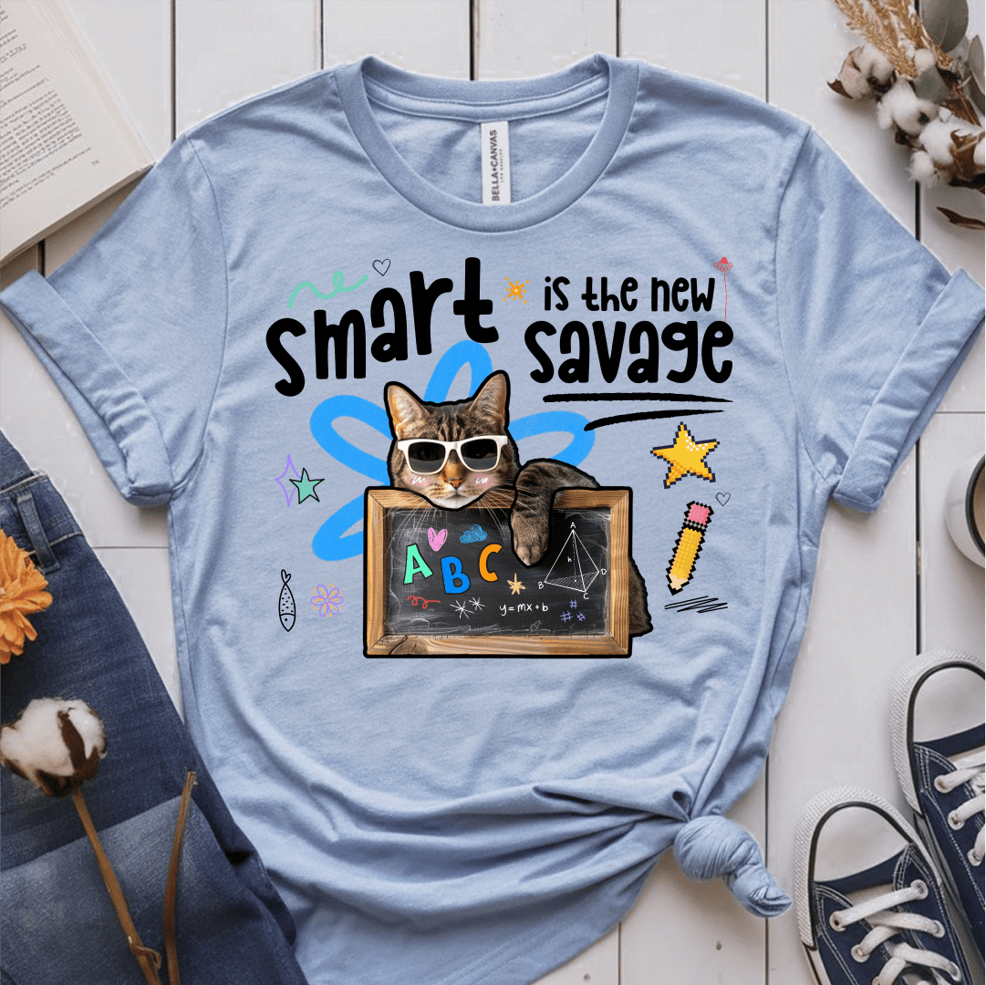 T-Shirt Light Blue / S Smart Is The New Savage T-Shirt