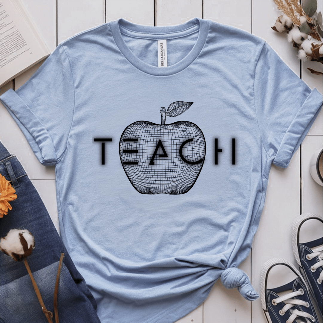 T-Shirt Light Blue / S Teach Futuristic Apple T-Shirt