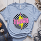 T-Shirt Light Blue / S Teach Lightning Checkered Pencil Vintage T-Shirt