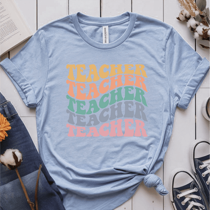 T-Shirt Light Blue / S Teacher Wavy T-Shirt