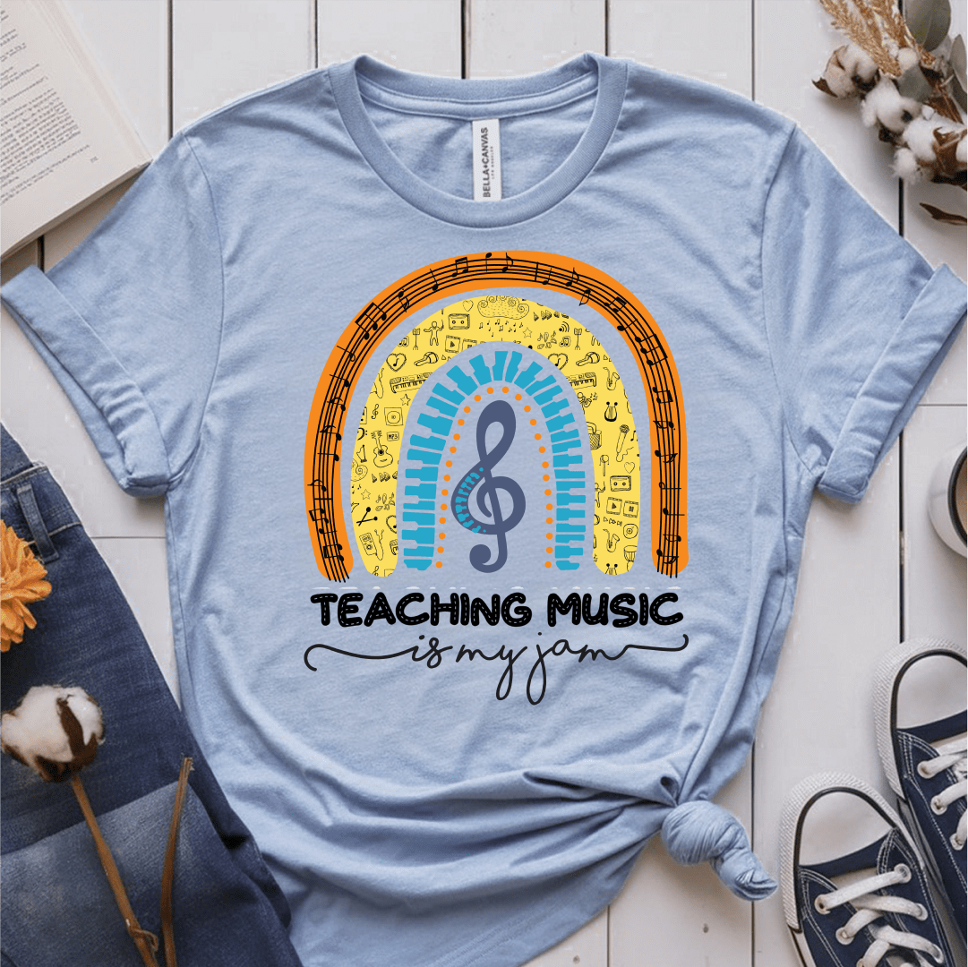 T-Shirt Light Blue / S Teaching Music Is My Jam T-Shirt