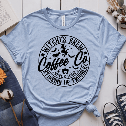 T-Shirt Light Blue / S Witches Brew Coffee T-Shirt