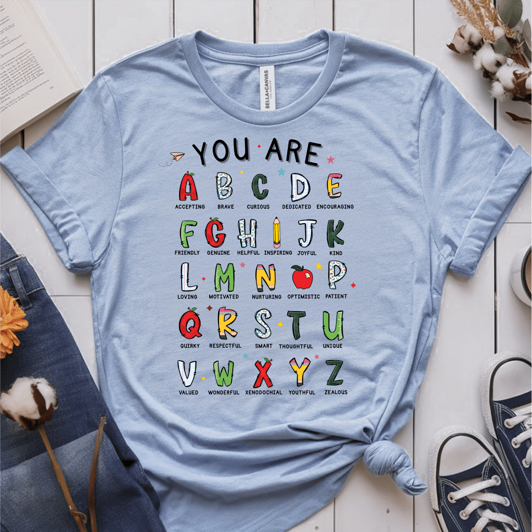 T-Shirt Light Blue / S You Are Alphabet T-Shirt