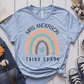 T-Shirt Light Blue / XS Personalized Name and Grade Pastel Rainbow T-Shirt