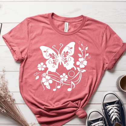 T-Shirt Mauve / S Butterfly Note T-Shirt