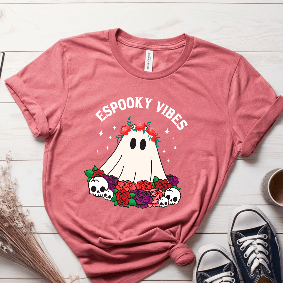 T-Shirt Mauve / S Espooky Vibes Ghost T-Shirt