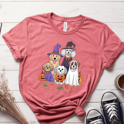 T-Shirt Mauve / S Halloween Dogs T-Shirt