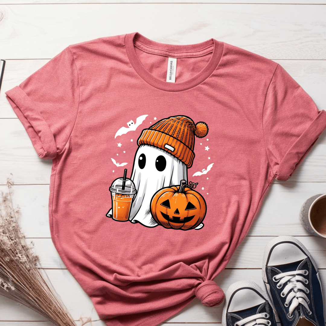 T-Shirt Mauve / S Halloween Ghost Fall T-Shirt