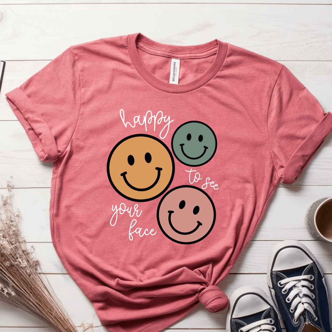 T-Shirt Mauve / S Happy To See Your Face T-Shirt