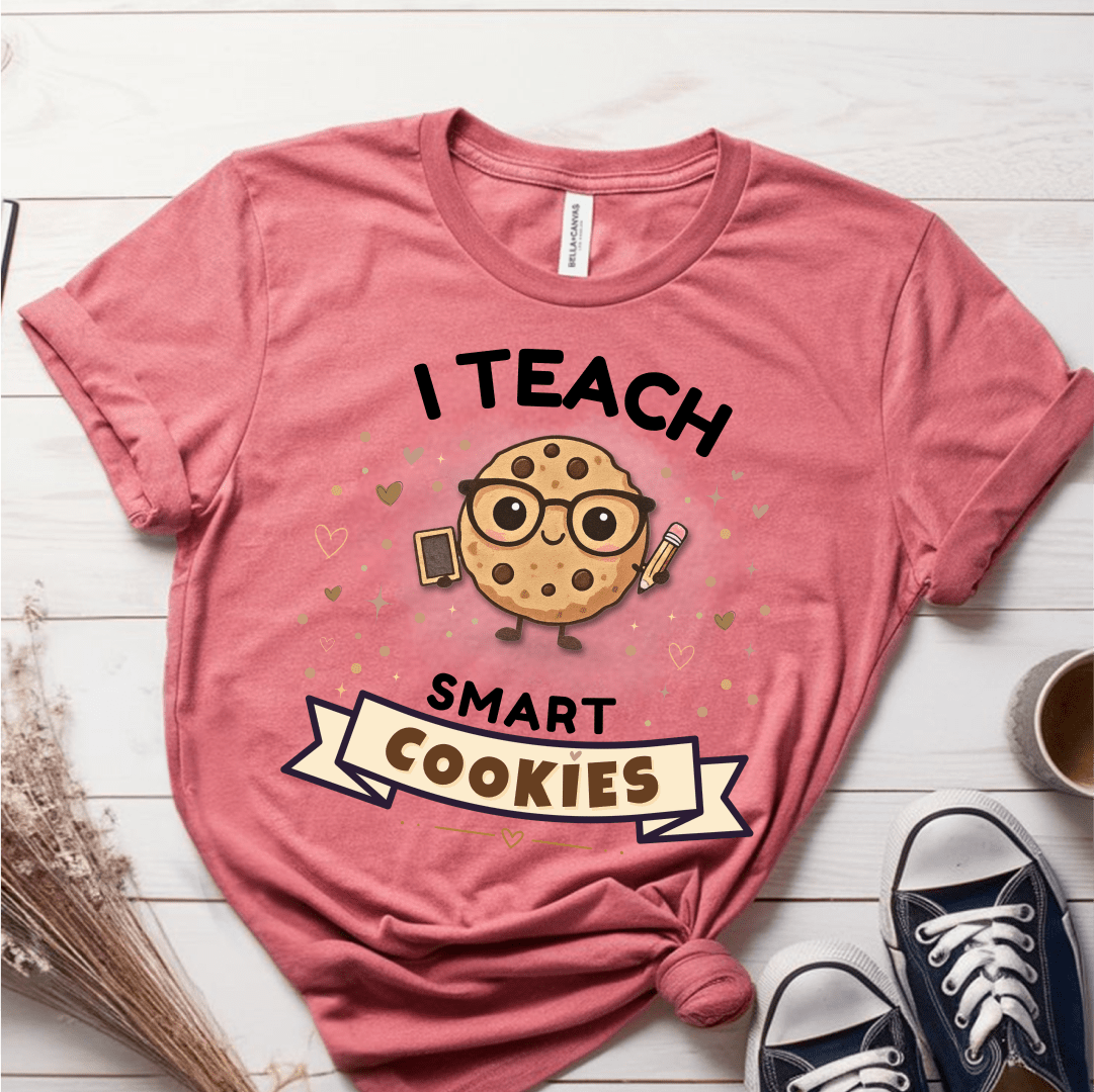 T-Shirt Mauve / S I Teach Smart Cookies T-Shirt