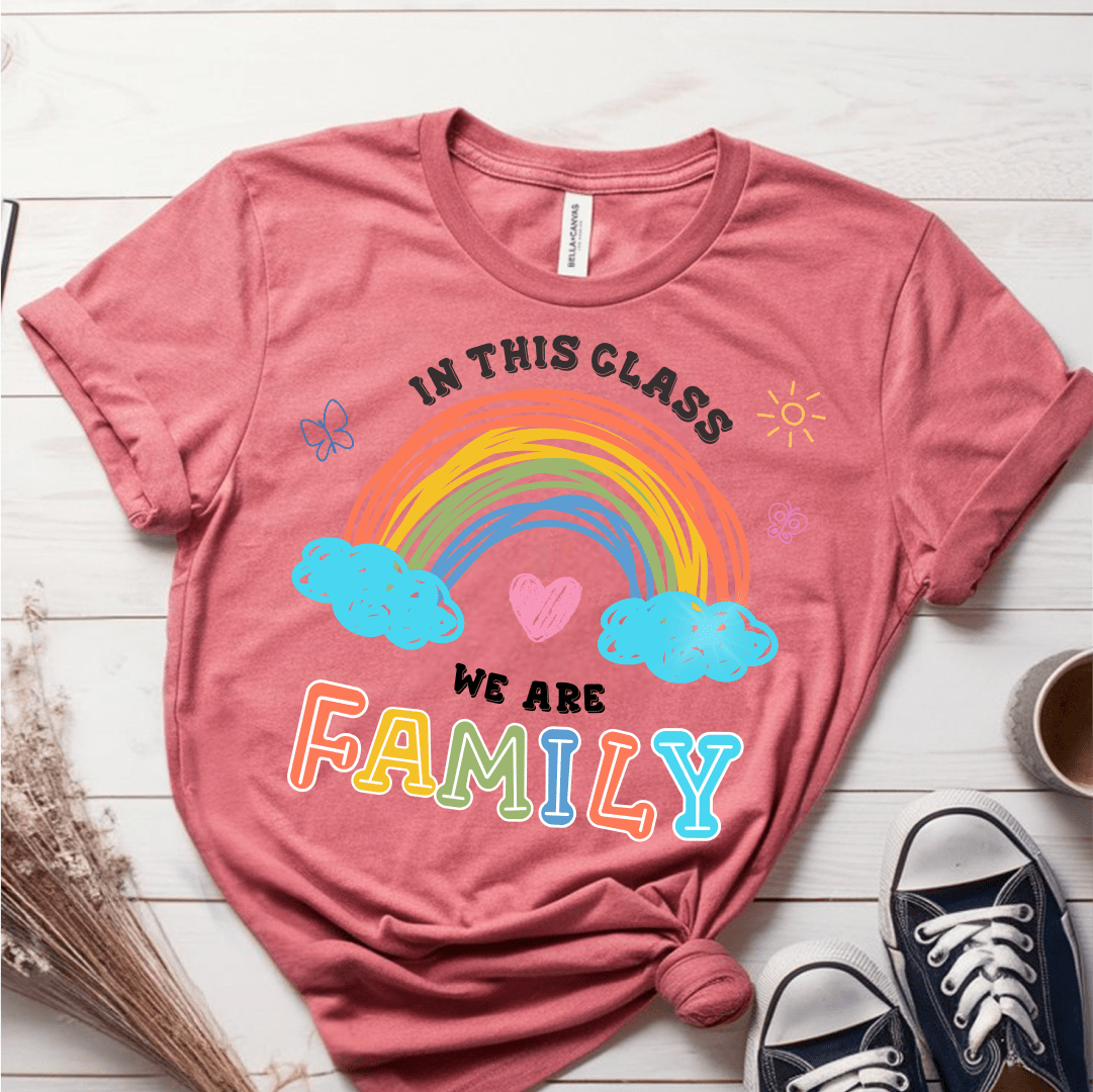 T-Shirt Mauve / S In This Class We Are Family T-Shirt