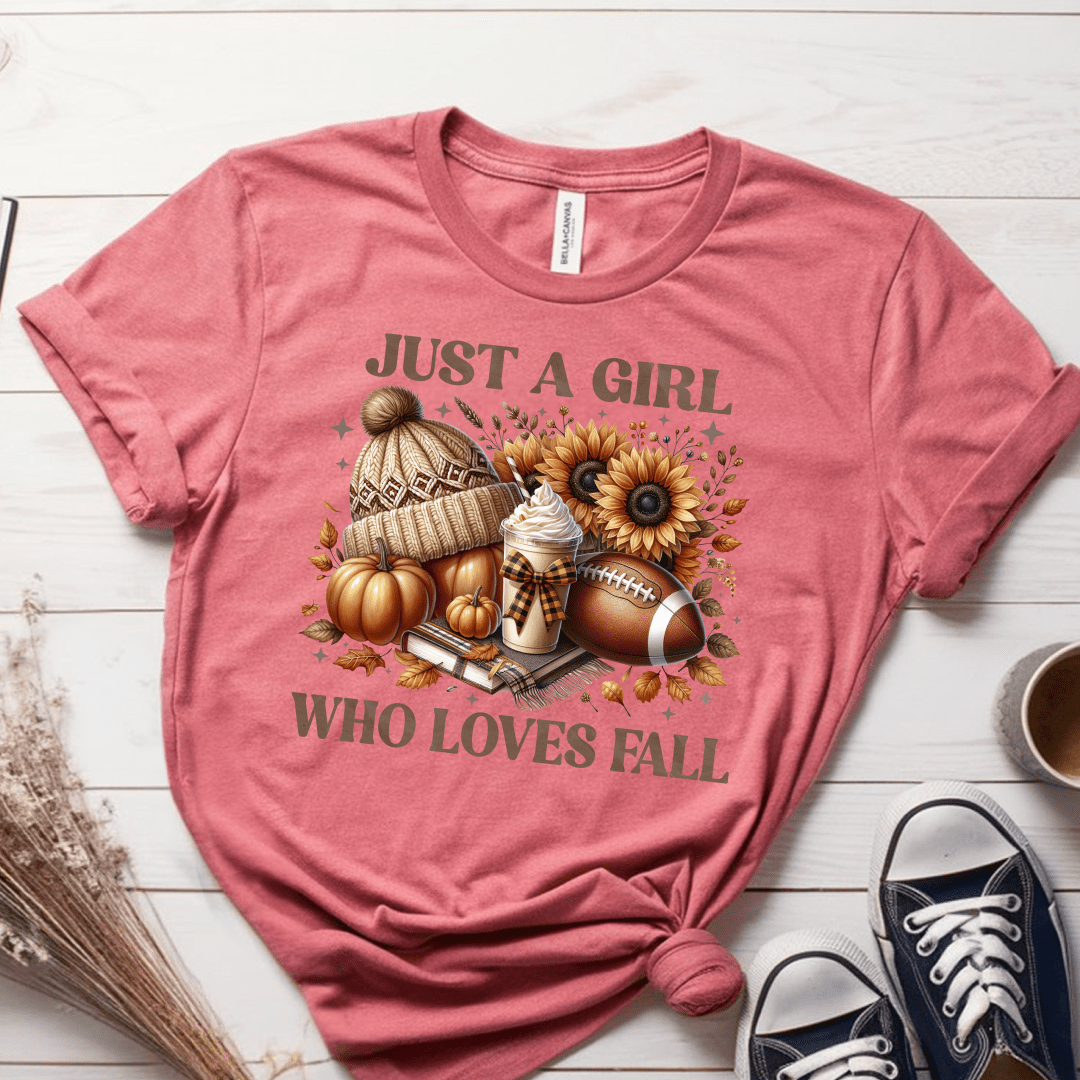 T-Shirt Mauve / S Just A Girl Who Loves Fall T-Shirt