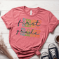 T-Shirt Mauve / S Personalized Grade College and Cursive Pastel T-Shirt