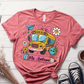 T-Shirt Mauve / S Personalized Name School Bus Cute Icon Pencil T-Shirt