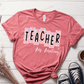T-Shirt Mauve / S Personalized Teacher Name Floral Block Design T-Shirt