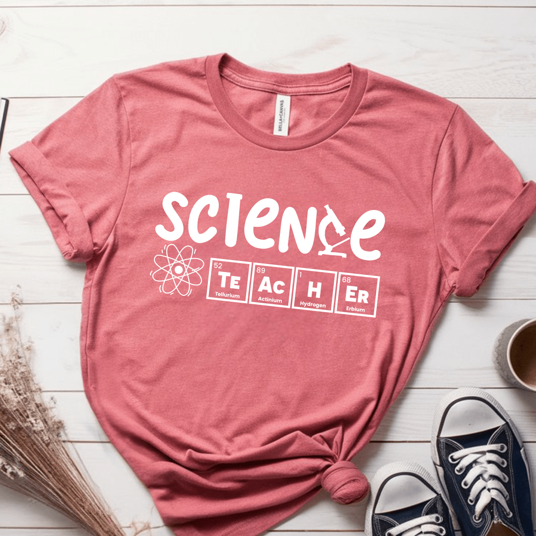 T-Shirt Mauve / S Science Teacher Periodic Table T-Shirt