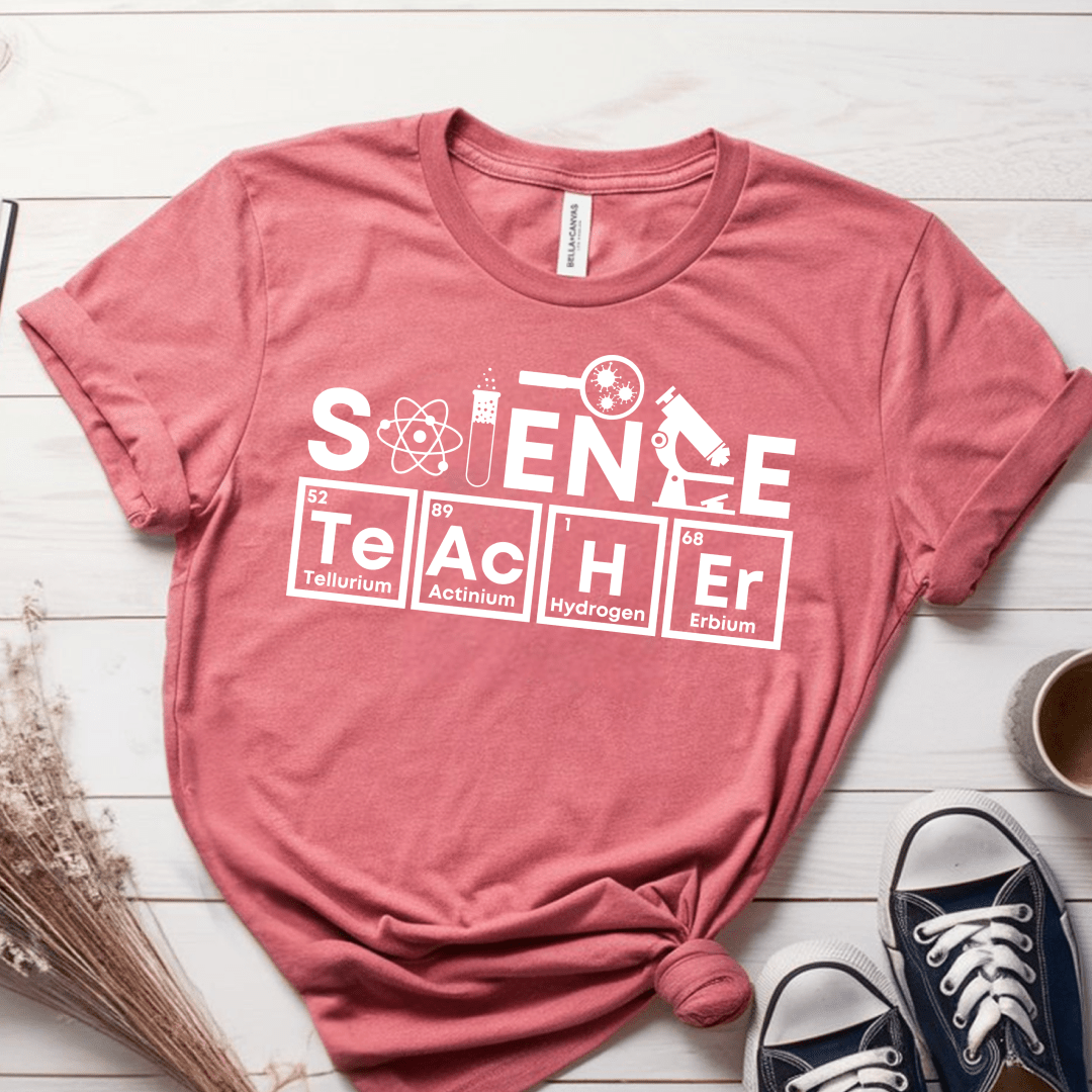 T-Shirt Mauve / S Science Teacher Periodic Table T-Shirt